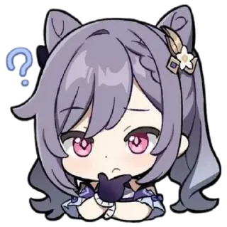 ❓ emoji Keqing Telegram sticker 21 of 72
