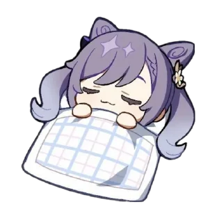 😴 emoji Keqing Telegram sticker 8 of 72