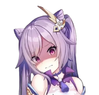 😰 emoji Keqing Telegram sticker 16 of 72