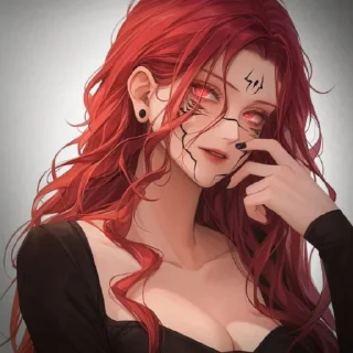 🤩 emoji sukuna fem by @qwixskw @TgEmodziBot Telegram sticker 7 of 12