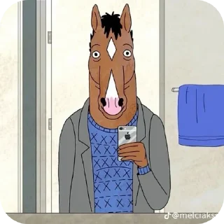 Sticker from BoJack HorseMan :: @fuck>off