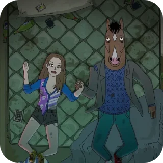 Sticker from BoJack HorseMan :: @fuck>off