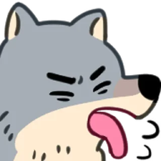 ⭐ emoji 野狼好朋友 @moe_sticker_bot Telegram sticker 19 of 40