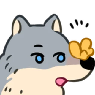 ⭐ emoji 野狼好朋友 @moe_sticker_bot Telegram sticker 14 of 40