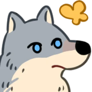 ⭐ emoji 野狼好朋友 @moe_sticker_bot Telegram sticker 13 of 40