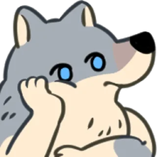 ⭐ emoji 野狼好朋友 @moe_sticker_bot Telegram sticker 16 of 40