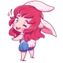😉 emoji Cute Bunny Girl Telegram sticker 6 of 31