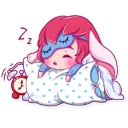 😴 emoji Cute Bunny Girl Telegram sticker 15 of 31