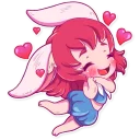 💕 emoji Cute Bunny Girl Telegram sticker 7 of 31