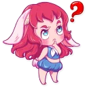 🤔 emoji Cute Bunny Girl Telegram sticker 8 of 31