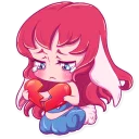 💔 emoji Cute Bunny Girl Telegram sticker 12 of 31