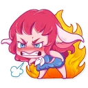 😡 emoji Cute Bunny Girl Telegram sticker 16 of 31