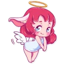 😇 emoji Cute Bunny Girl Telegram sticker 22 of 31