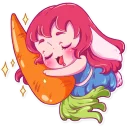 🍴 emoji Cute Bunny Girl Telegram sticker 21 of 31