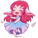 😁 emoji Cute Bunny Girl Telegram sticker 23 of 31