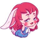😊 emoji Cute Bunny Girl Telegram sticker 13 of 31