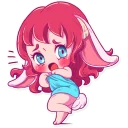 😳 emoji Cute Bunny Girl Telegram sticker 11 of 31