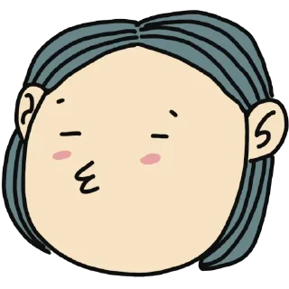 Sticker from cute girl