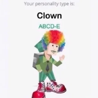 Sticker from be clown be cringe
