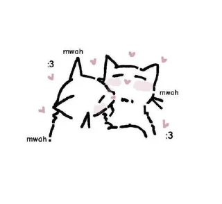 silly cats ;; cr: @chaiksticks sticker 2