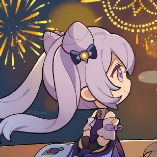 💜 emoji ☼Keqing⚡︎ Telegram sticker 14 of 120