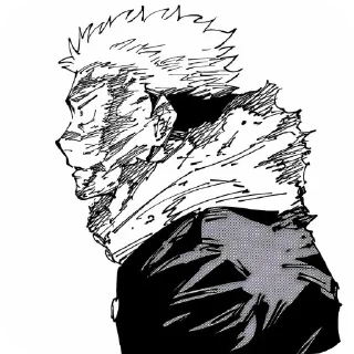 😨 emoji ꒰ 🐍 ꒱ Yᥙji Iᴛᥲɗ᧐ri BW @jjk_stickersOG Telegram sticker 20 of 103