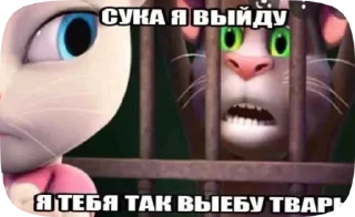 Sticker from СУКА Я ВЫЙДУ Я ТЕБЯ ТАК ВЫЕБУ