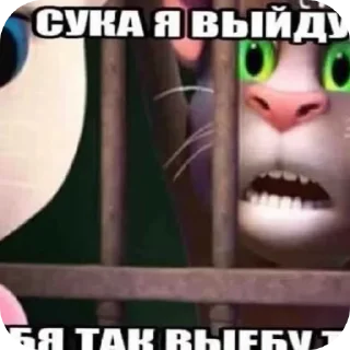 Sticker from СУКА Я ВЫЙДУ Я ТЕБЯ ТАК ВЫЕБУ