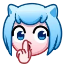 🤫 emoji Nya Emoji @xkysluv Telegram sticker 18 of 40