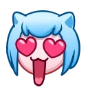 😍 emoji Nya Emoji @xkysluv Telegram sticker 8 of 40