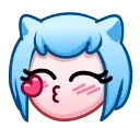 😘 emoji Nya Emoji @xkysluv Telegram sticker 9 of 40