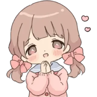 😍 emoji ૮₍  ˶• . •˶₎ა ♡ ૮₍˶• . •˶⑅₎ა Telegram sticker 17 of 45