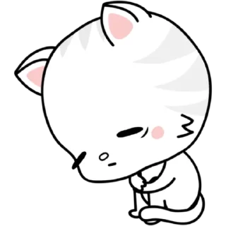 Sticker from Белый котик, андроид стики.