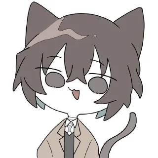 😄 emoji Дазай Котик || БСД Telegram sticker 1 of 30
