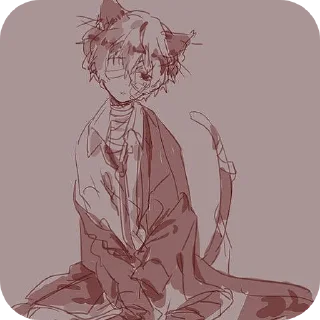 👍 emoji Дазай Котик || БСД Telegram sticker 18 of 30