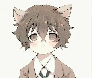 😌 emoji Дазай Котик || БСД Telegram sticker 3 of 30