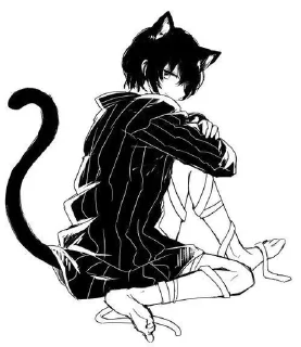 😏 emoji Дазай Котик || БСД Telegram sticker 14 of 30
