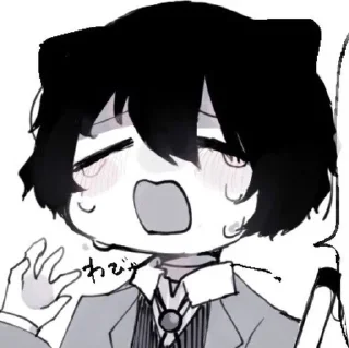 😭 emoji Дазай Котик || БСД Telegram sticker 15 of 30