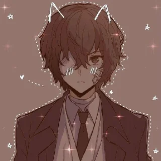 😐 emoji Дазай Котик || БСД Telegram sticker 8 of 30