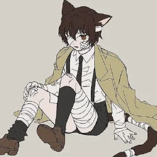😓 emoji Дазай Котик || БСД Telegram sticker 10 of 30