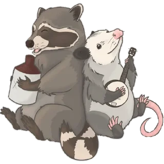 🦝 emoji Trash Bin Telegram sticker 1 of 21
