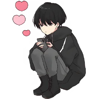 🥰 emoji Юрудура-кун (большой) @nyasticks Telegram sticker 9 of 25