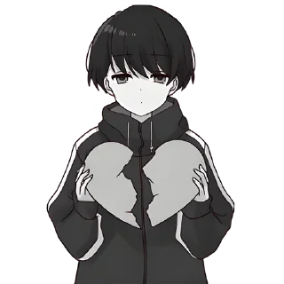 💔 emoji Юрудура-кун (большой) @nyasticks Telegram sticker 4 of 25