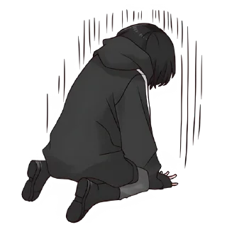 😔 emoji Юрудура-кун (большой) @nyasticks Telegram sticker 14 of 25