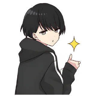 👍 emoji Юрудура-кун (большой) @nyasticks Telegram sticker 12 of 25