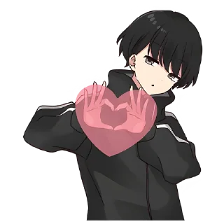 ❤️ emoji Юрудура-кун (большой) @nyasticks Telegram sticker 8 of 25