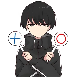 🙅‍♂ emoji Юрудура-кун (большой) @nyasticks Telegram sticker 10 of 25