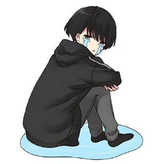 😭 emoji Юрудура-кун (большой) @nyasticks Telegram sticker 15 of 25