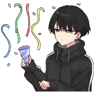 🥳 emoji Юрудура-кун (большой) @nyasticks Telegram sticker 7 of 25