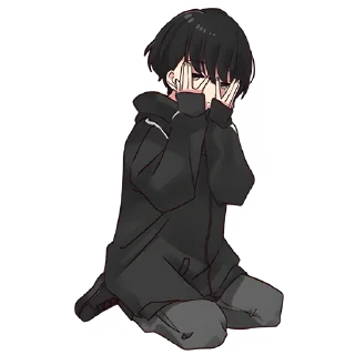 🙈 emoji Юрудура-кун (большой) @nyasticks Telegram sticker 20 of 25